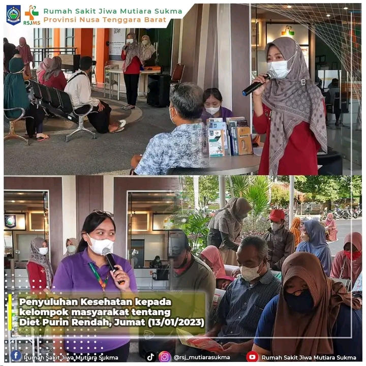 PENYULUHAN KESEHATAN KEPADA KELOMPOK MASYARAKAT TENTANG DIET PURIN RENDAH